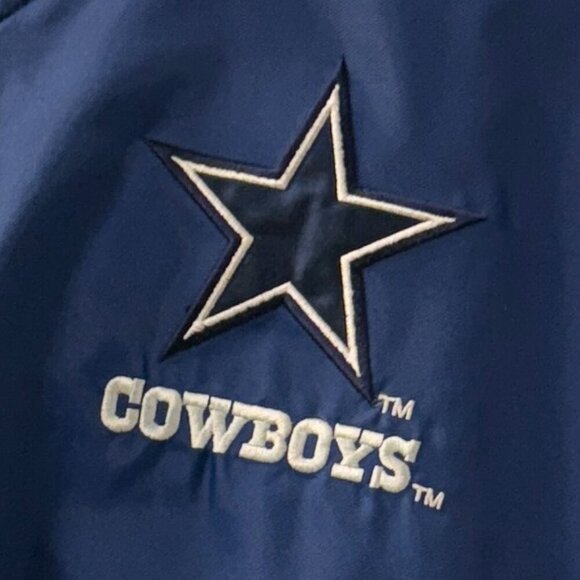 Vintage 90s Deion Sanders STARTER Classic Dallas Cowboys Pullover Jacket - Large - Picture 4 of 9